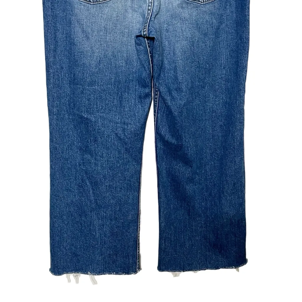 Doen Dronme High Rise Jeans Women’s 32 Blue Cropped Frayed Hem Organic Cotton - Image 8