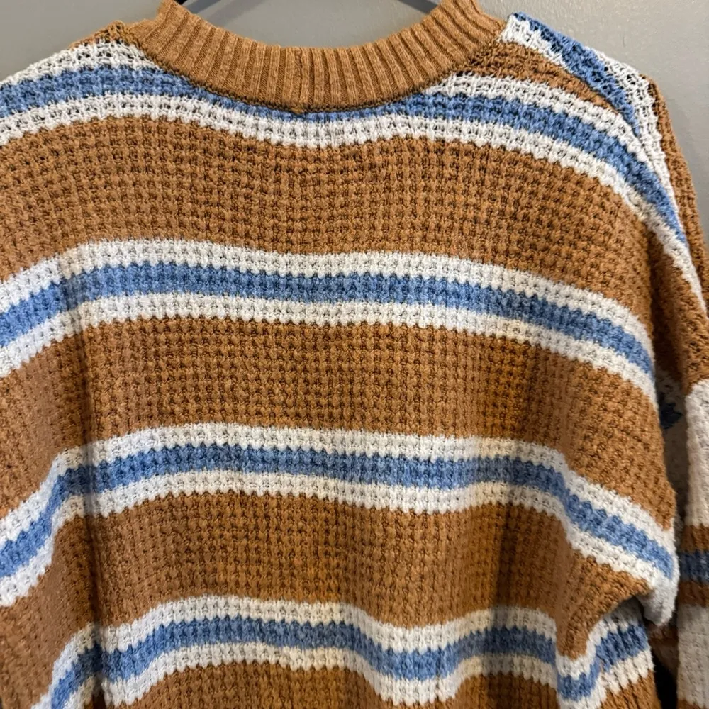 American Eagle Orange Striped Sweater - Image 5