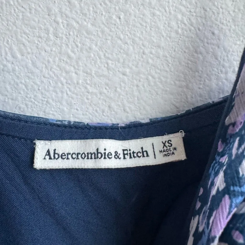 Abercrombie & Fitch Drop Waist Purple Ruffle Skirt Chiffon Mini Dress Size XS - Image 5