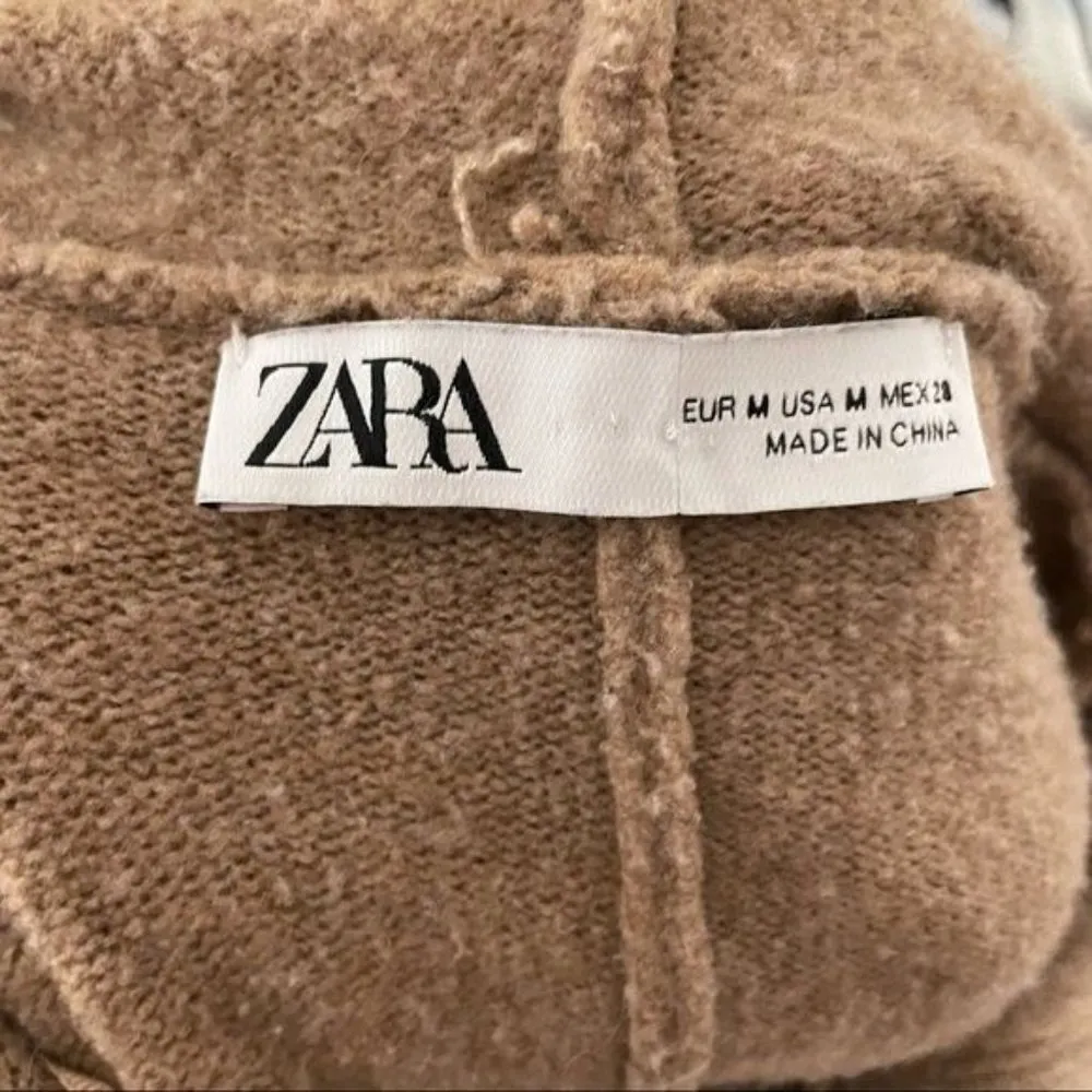 Zara one piece jumper romper w/ hood zip up w/ pockets loungewear meduim - Image 2