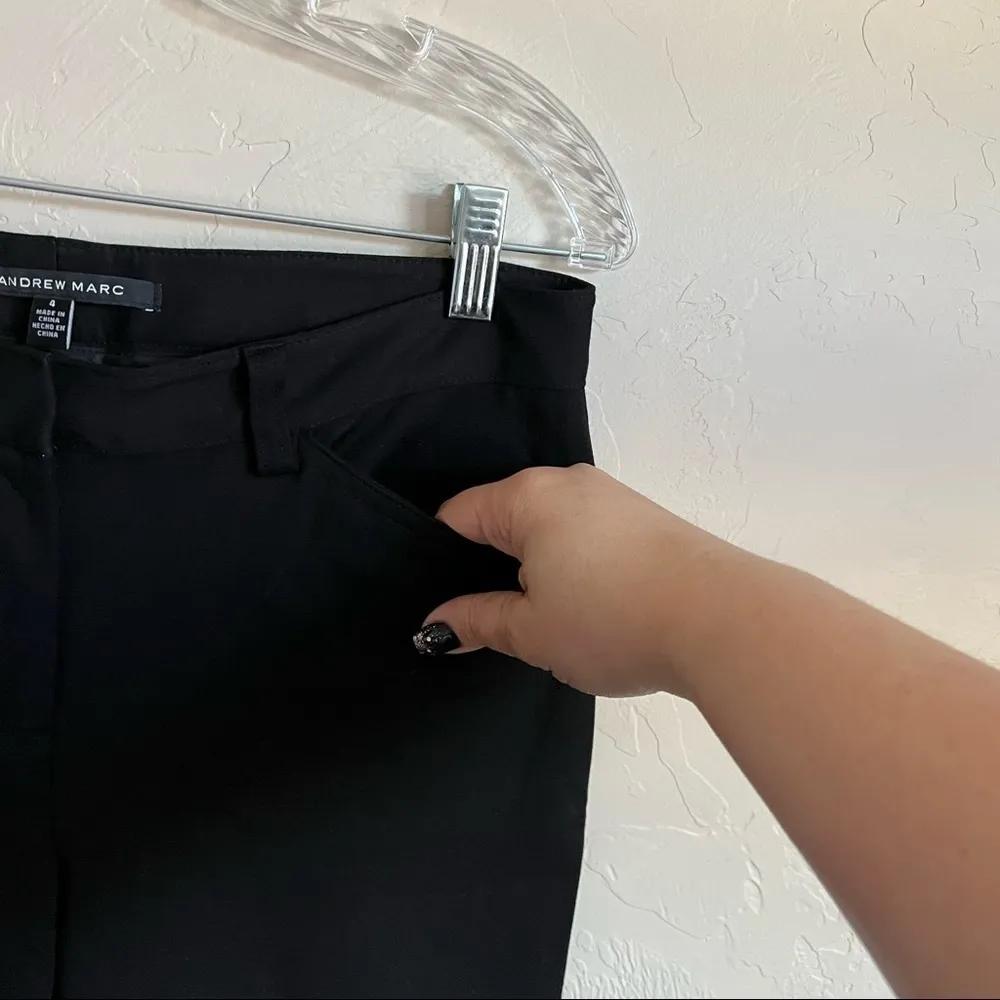 Andrew Marc Black Ponte‎ Knit Skinny Career Pants - Image 4
