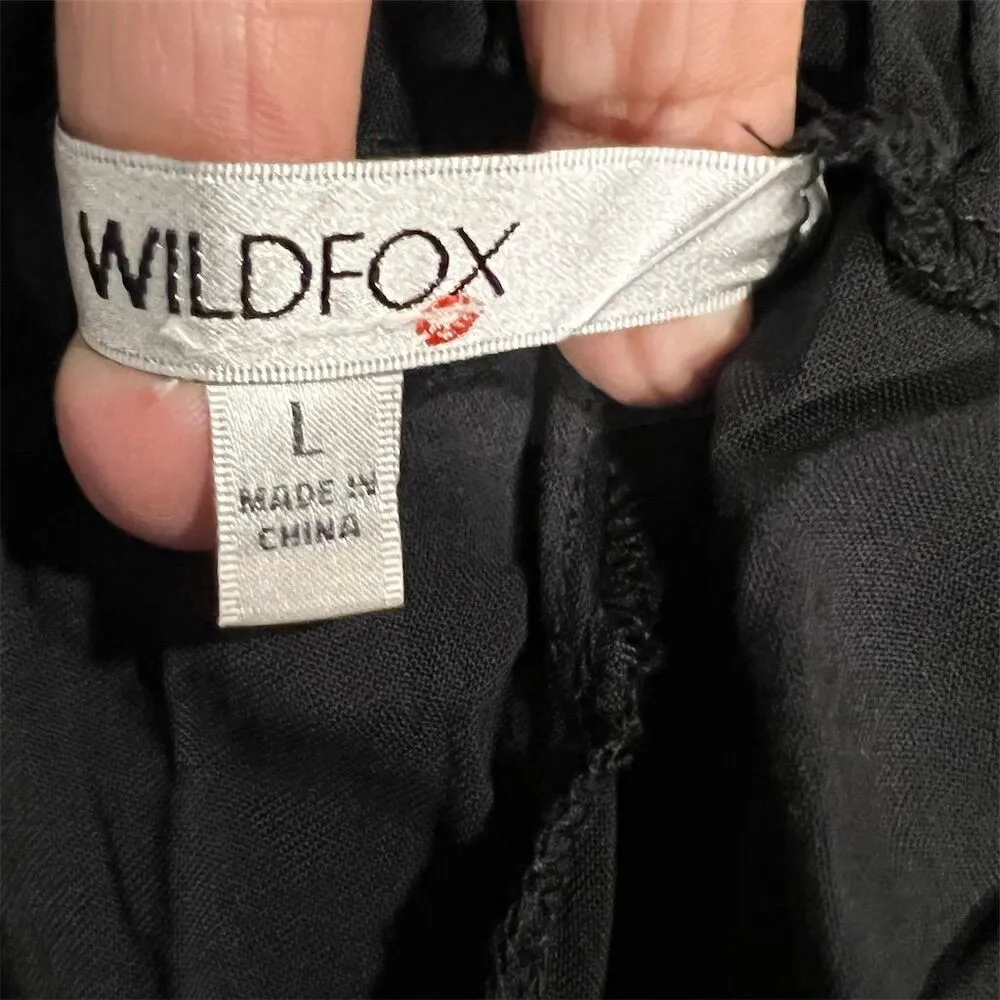 Wildfox Women's Black Casual Shorts Size L Elastic Waistband - Image 4