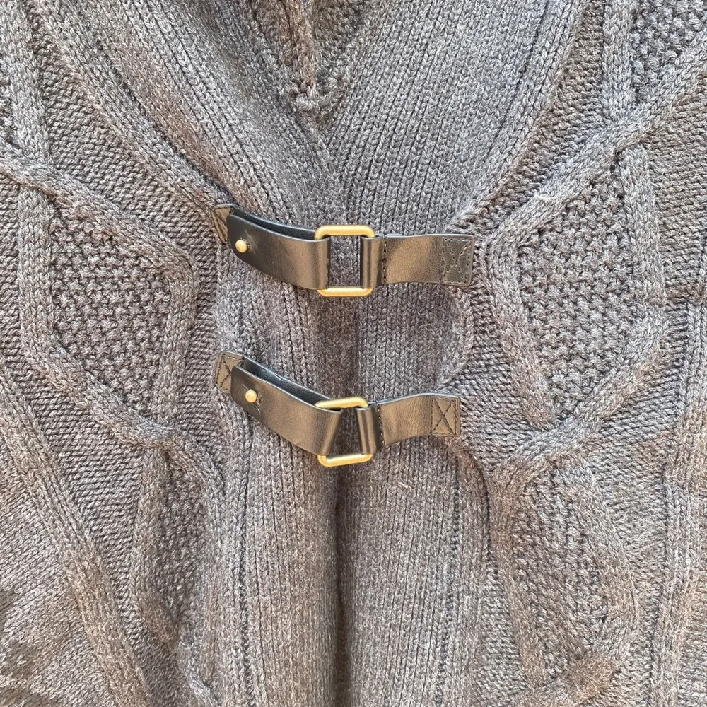 Tommy Hilfiger Gray Pink Black Cableknit Sleeveless Sweater Size XL - Image 3