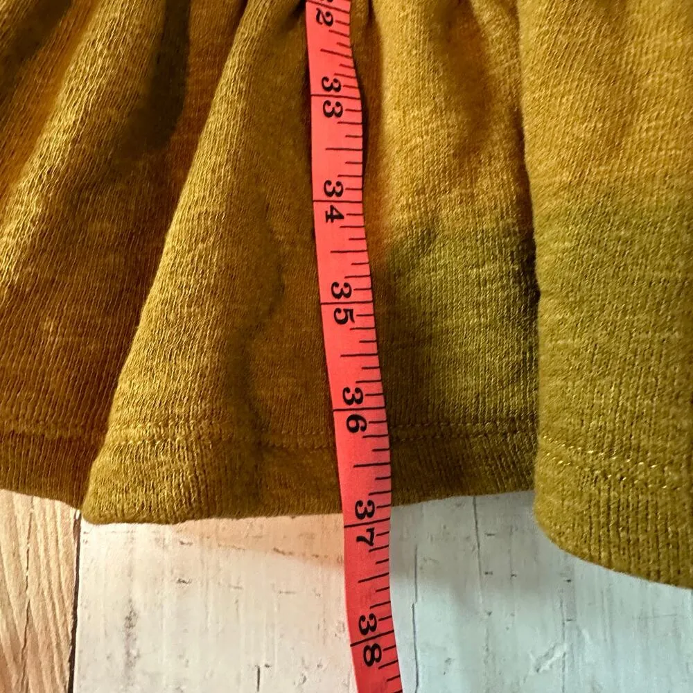 Ulla Johnson Tillie Ruffle Sweatshirt Dress Size 0 Golden Yellow Neutral - Image 8