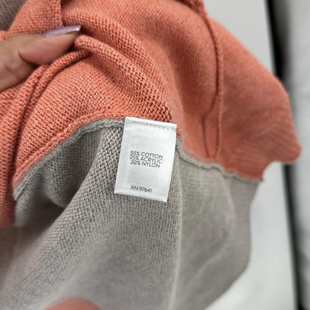 J.jill peach tan oversized color block one button cardigan longline easy to wear Size undefined - Image 6