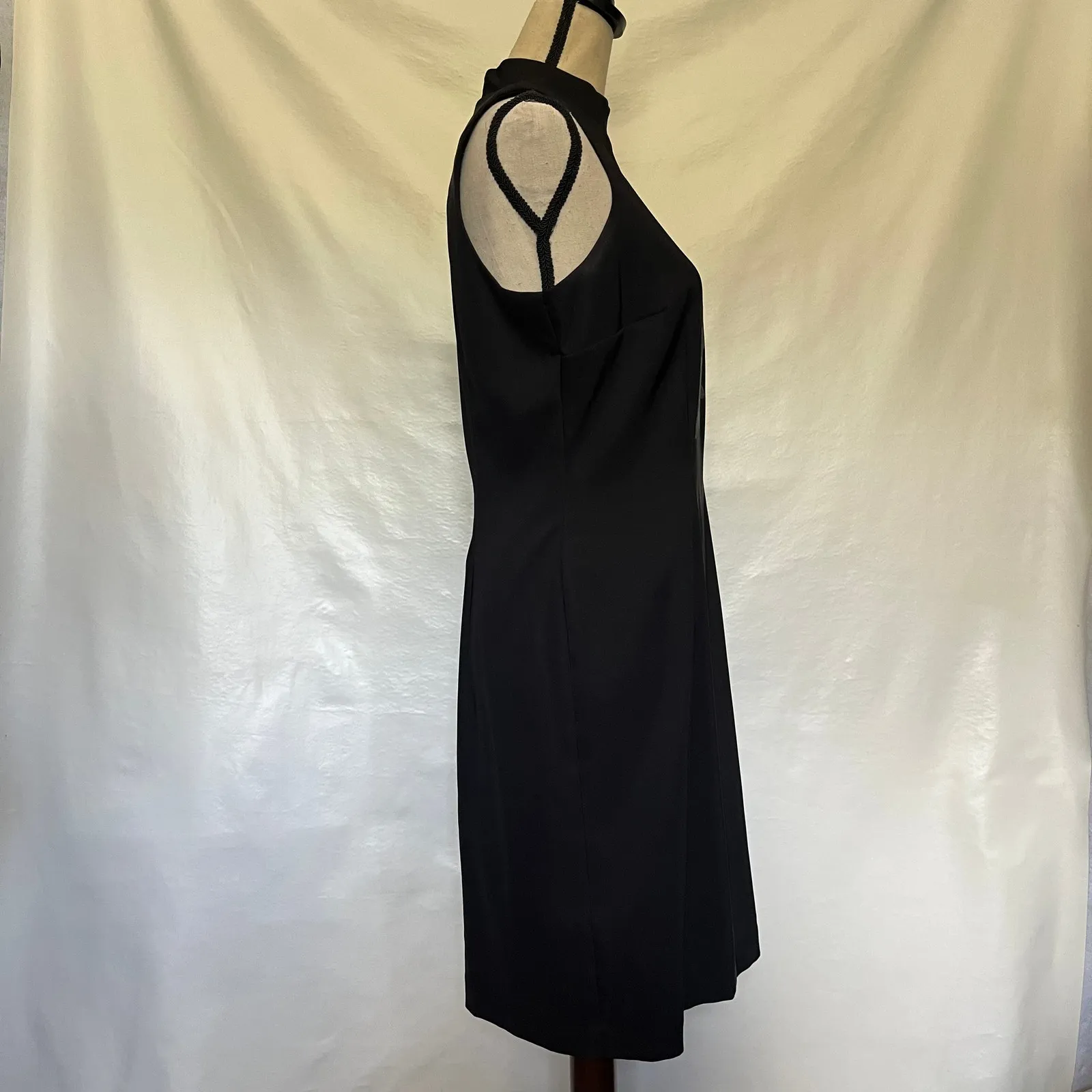 Vintage Dawn Joy 90s Sheath Dress 9/10 Goth Floral Glitter Midi Y2K Whimsigoth Black Size undefined - Image 4