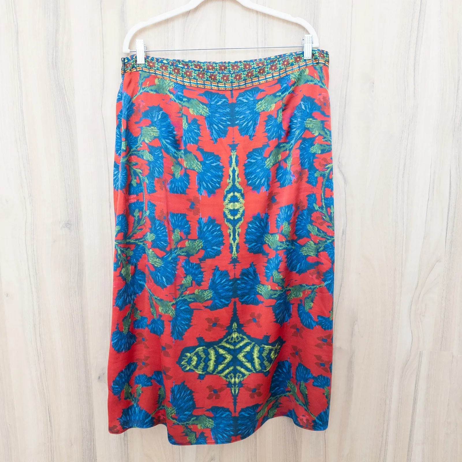 Chelsea & Violet Womens Midi Skirt Size XL Multicolor Floral Boho Festival - Image 5