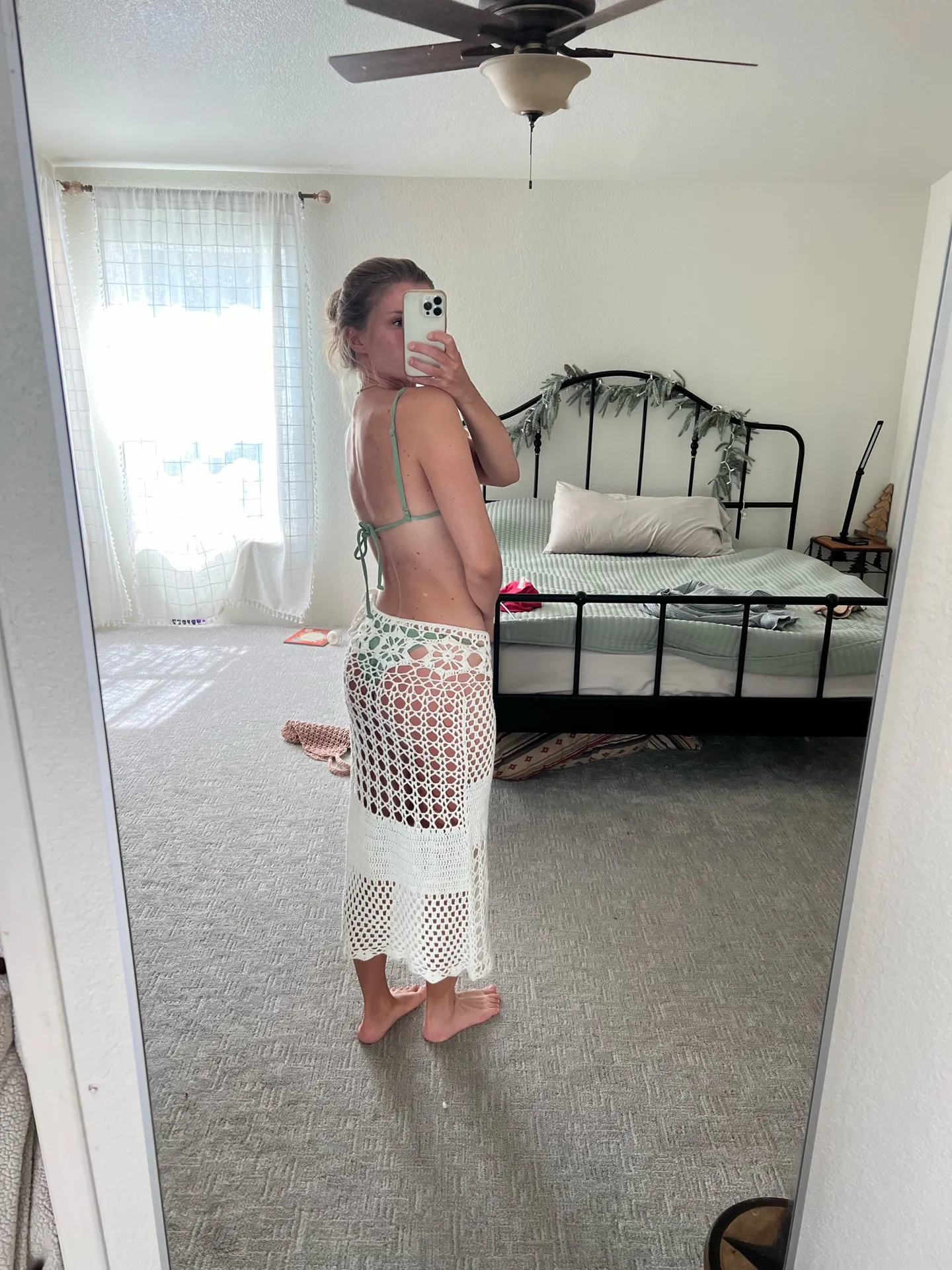 Crochet swim cover up White - Image 4