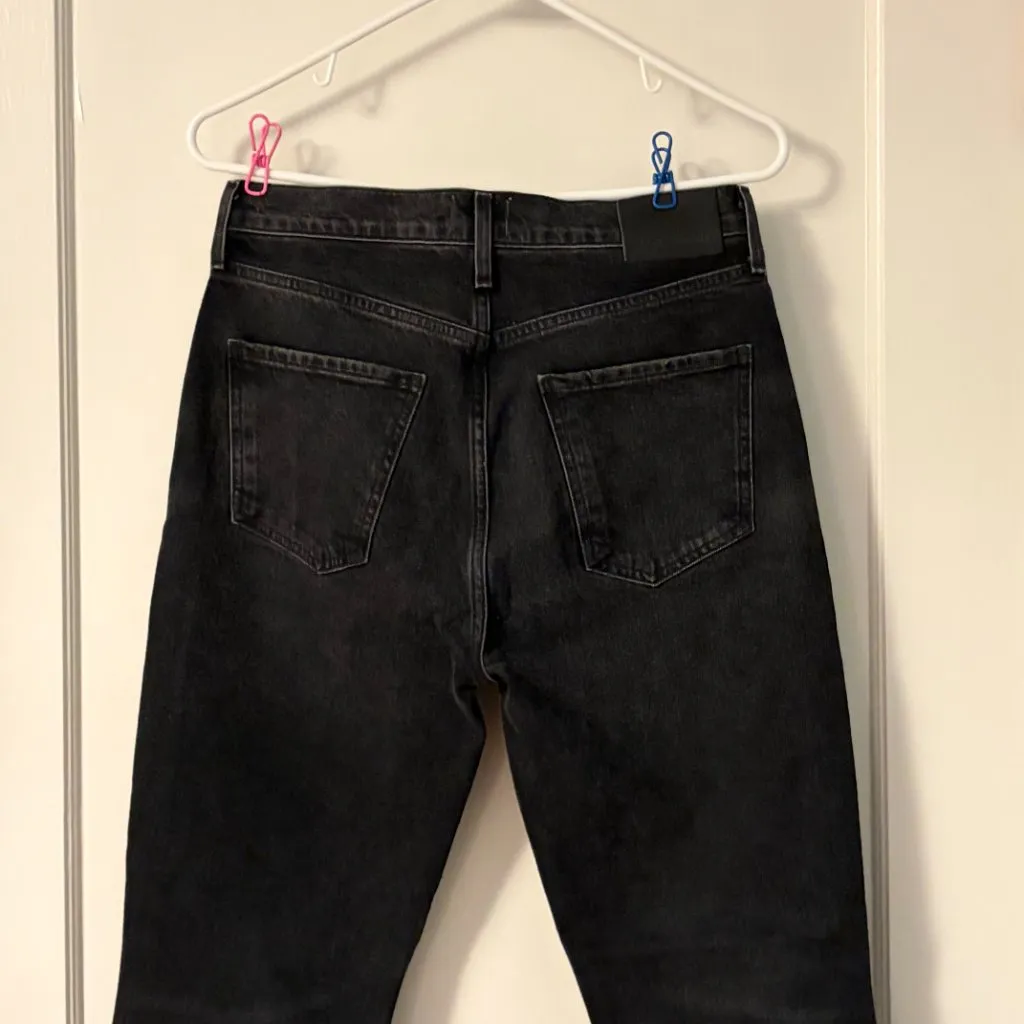 Citizens of Humanity Isola jeans black size 28 cropped boot raw hem designer - Image 7