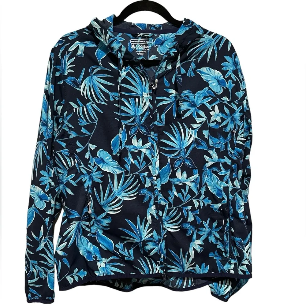 COOLIBAR 50+ UV SUN PROTECTION ARCADIAN PACKABLE SUNBLOCK JACKET L Blue Size L - Image 5