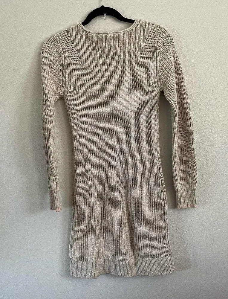 abercrombie and fitch neutral knit sweater dress size small - Image 2