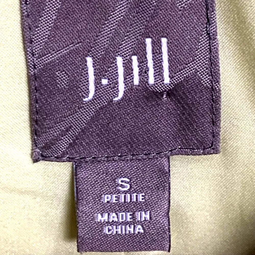 J. Jill Button Trench Jacket Linen Blend Long Sleeve Button Front PS Lime Green - Image 10