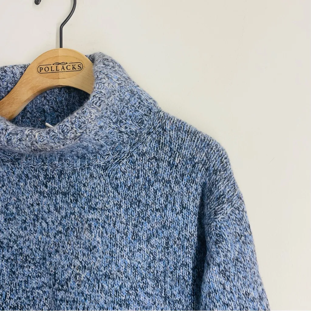 Rosanna Vintage Wool Angora Turtleneck Sweater L Women’s Heather Blue Size L - Image 3