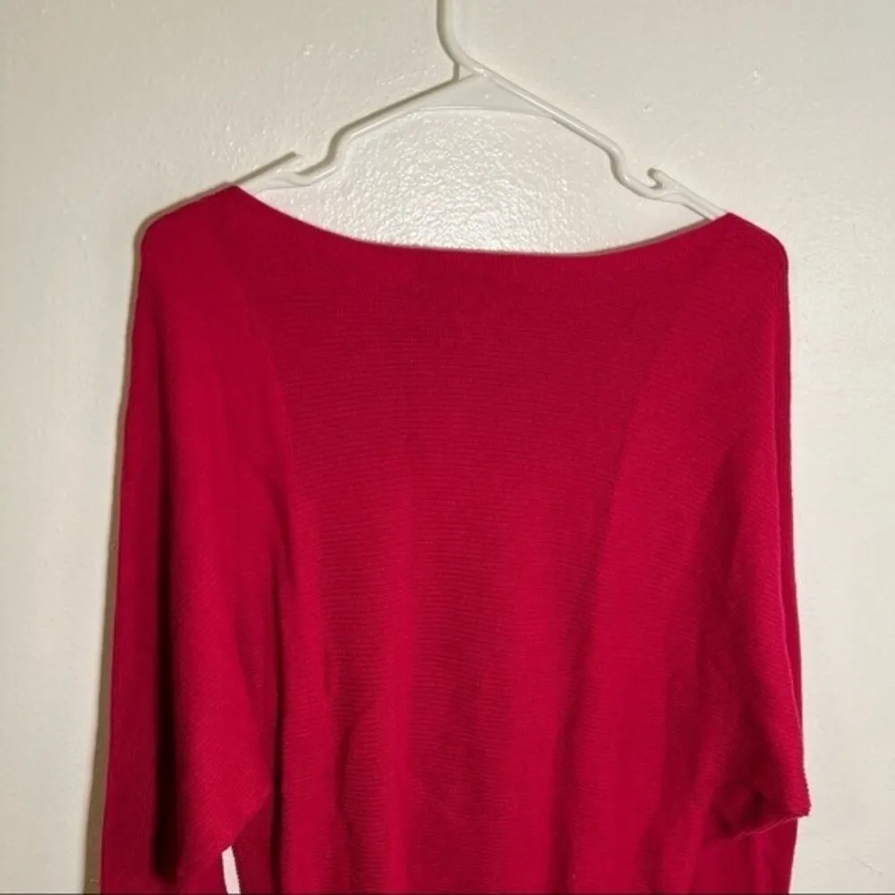 Tommy Bahama Bonita Dolman Boatneck Sweater Ribbed Pink M - Image 8