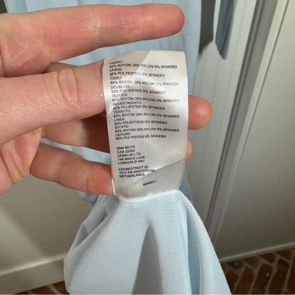 Elexiay Tife Cutout Midi Dress in Powder Blue Size XS Sexy Classy Formal Event - Image 6