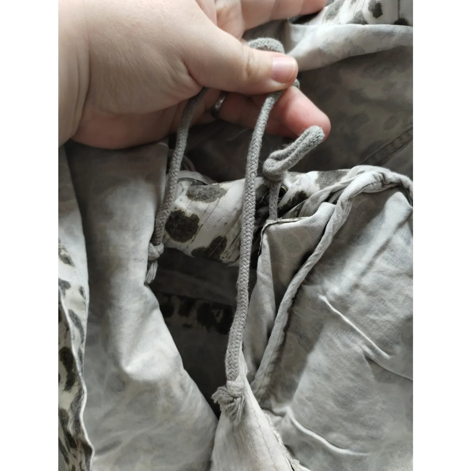 Lily Aldridge for Velvet Size Small Aziya Leopard Print Army Utility Zip Jacket - Image 8