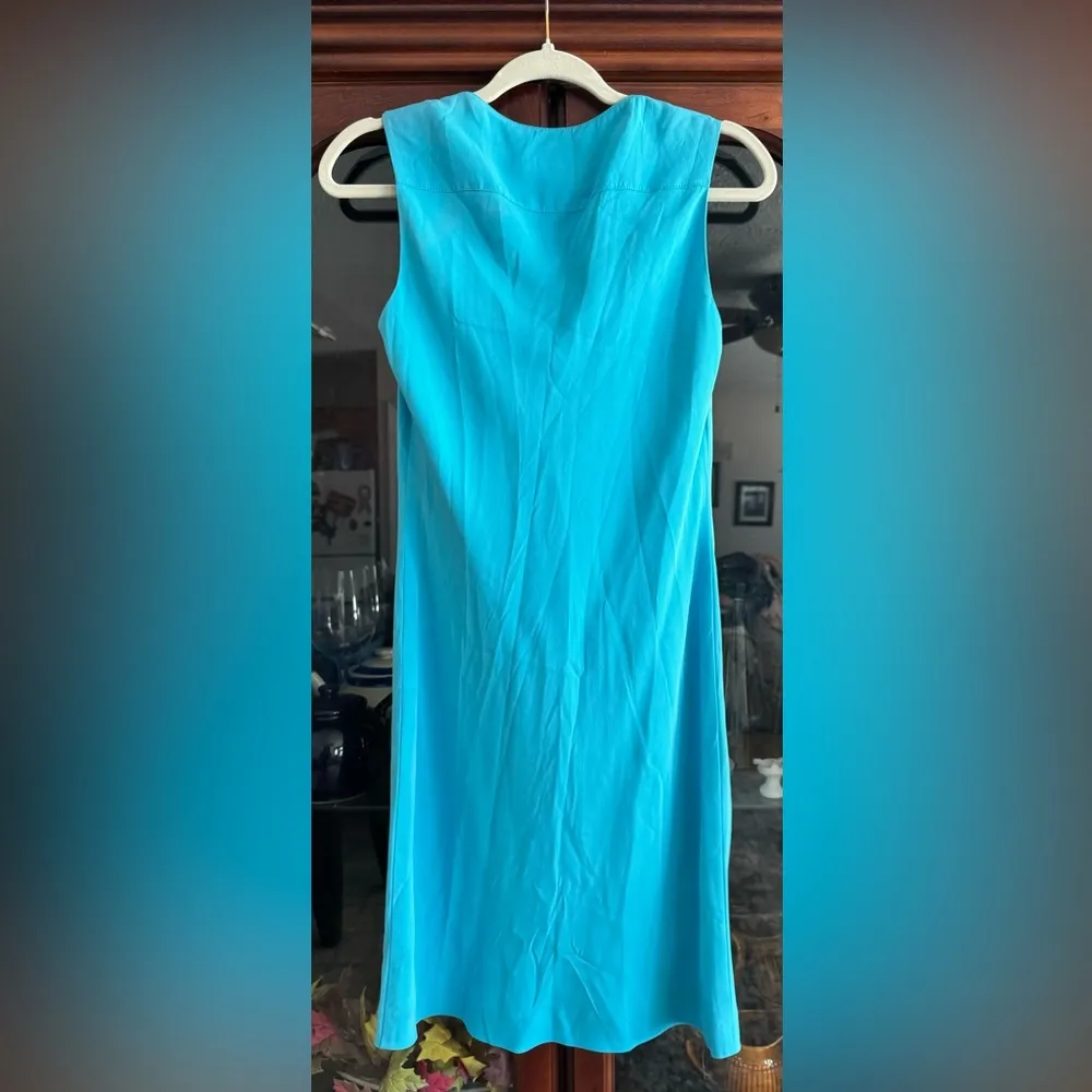 Tory Burch Teal Blue Runway Dress. Vintage - Image 2