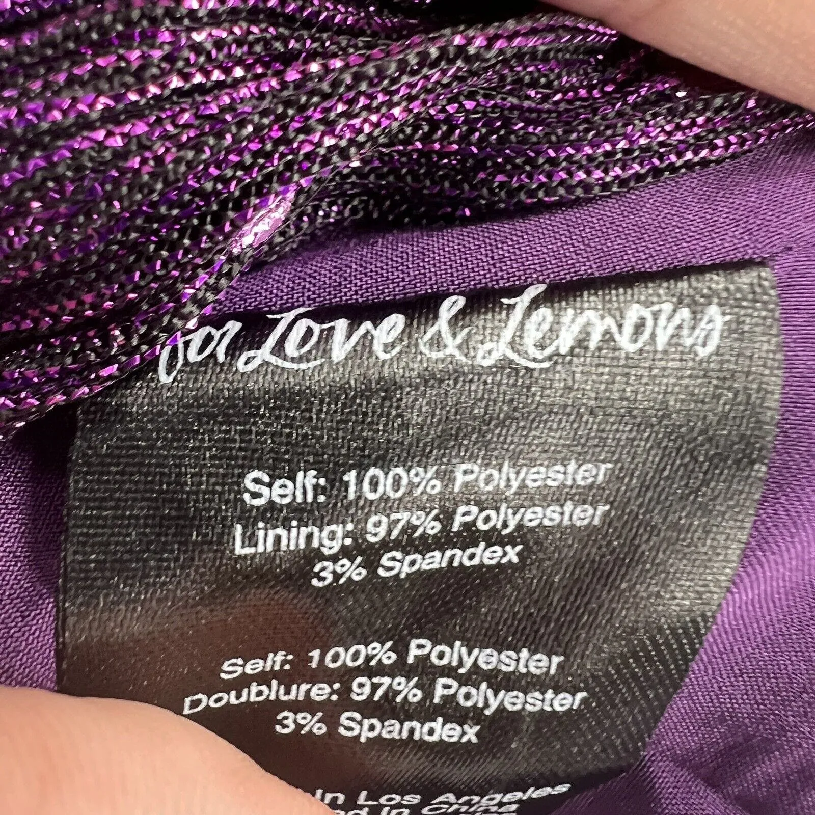 For Love and Lemons La Villette Cropped Blouse‎ Purple XS New - Image 6