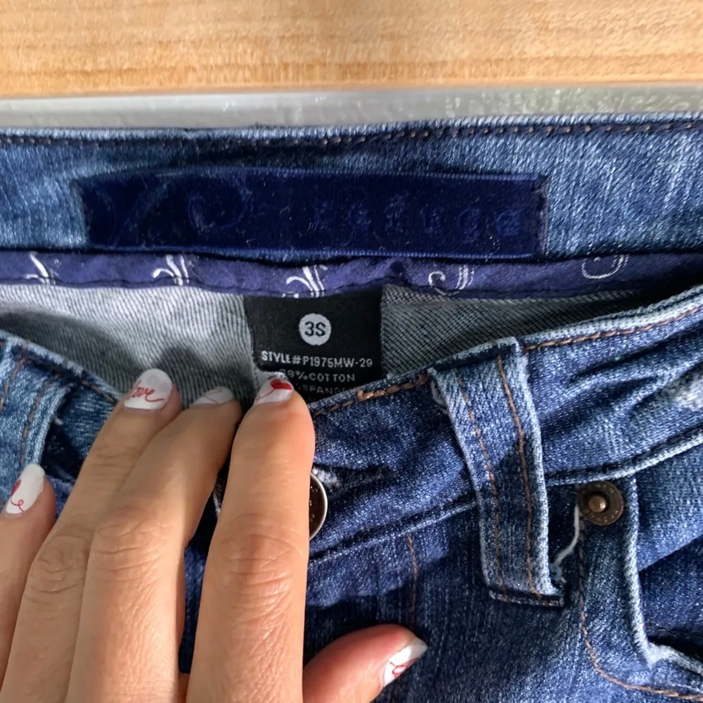 Refuge Dark Wash Skinny Jeans Size 3S - Image 3