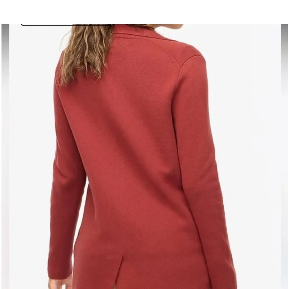 NWT J. Crew Factory Blazer Jacket Rust Knit Two Button PXXS Petite Stretch Red Size undefined - Image 15