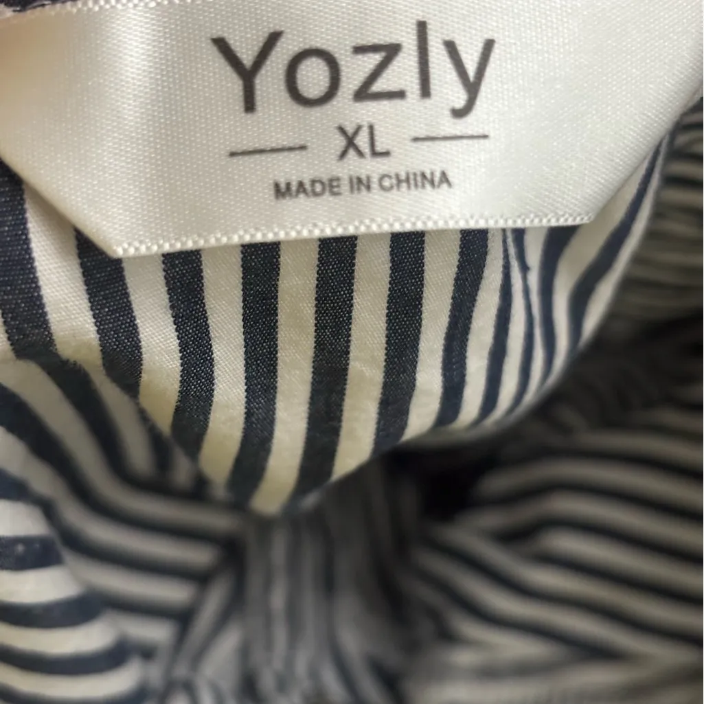 Striped High Low Dress Blue Size XL - Image 10