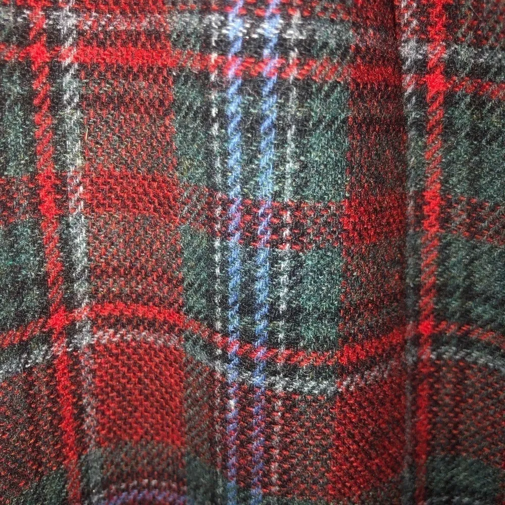 VTG Pendleton Wool Lined Tartan Plaid A Line Skirt Sz. 27/6 Red Gray - Image 2