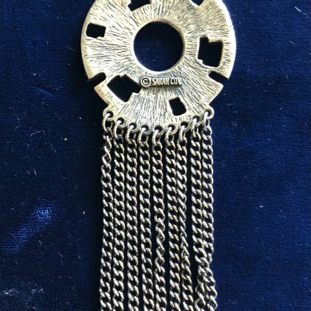 Sarah Coventry Spanish Moss Necklace, 1972 Vintage Pewter Silver Pop Art Gray - Image 10