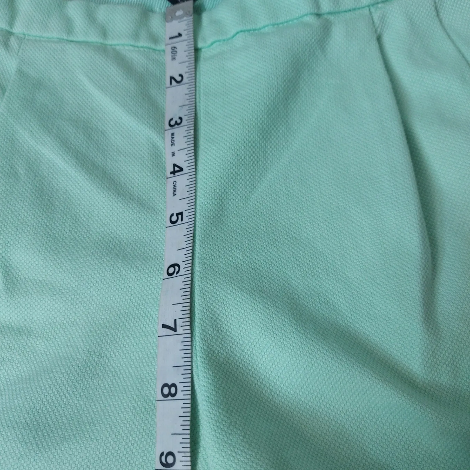 J. Crew Mint Green Pleated Pique Cotton Shorts 2 Flaw Dopamine Mermaid Preppy - Image 6