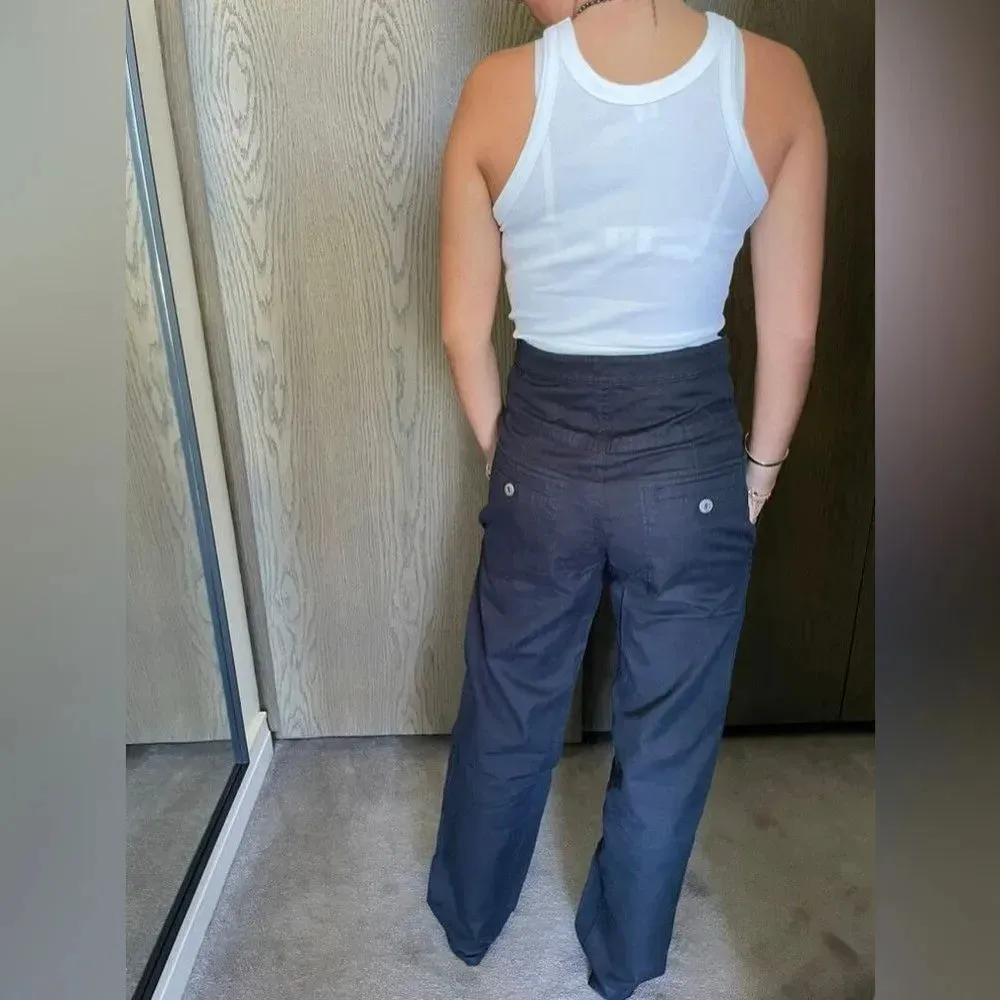 Isabel Marant Etoile Phil zip Patch Pocket Pant Size 34 US6 Faded Night - Image 4