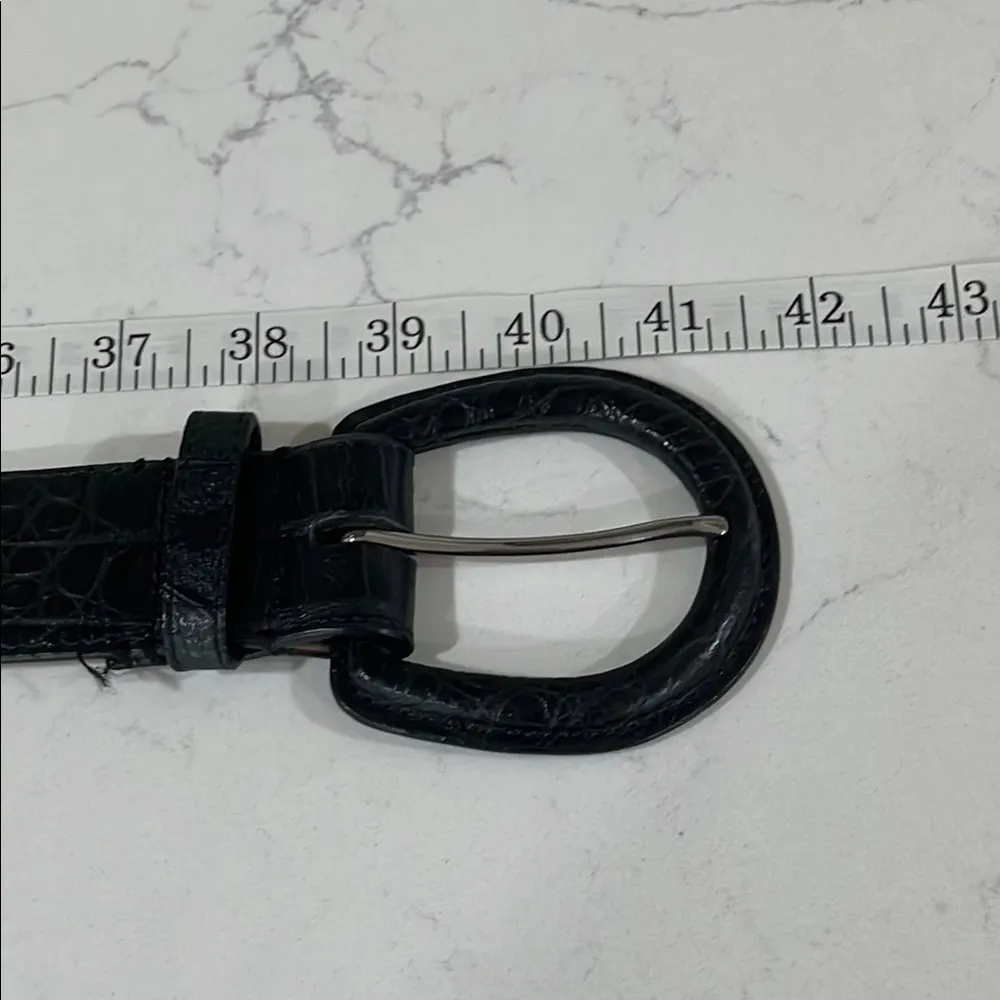 Talbots Black Textured Leather Belt - Image 7