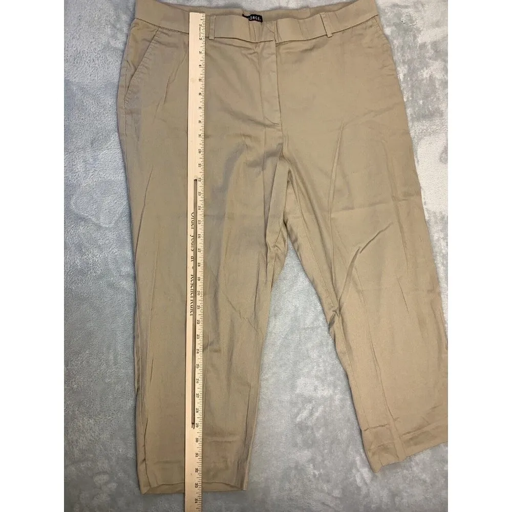 NWOT George Ankle Dress Pants Beige Sz 16W Flat Front Zip Pockets THINK SLIM - Image 4