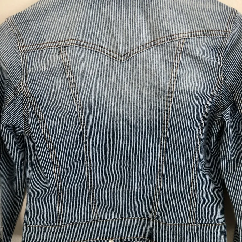 denim striped jacket S - Image 6