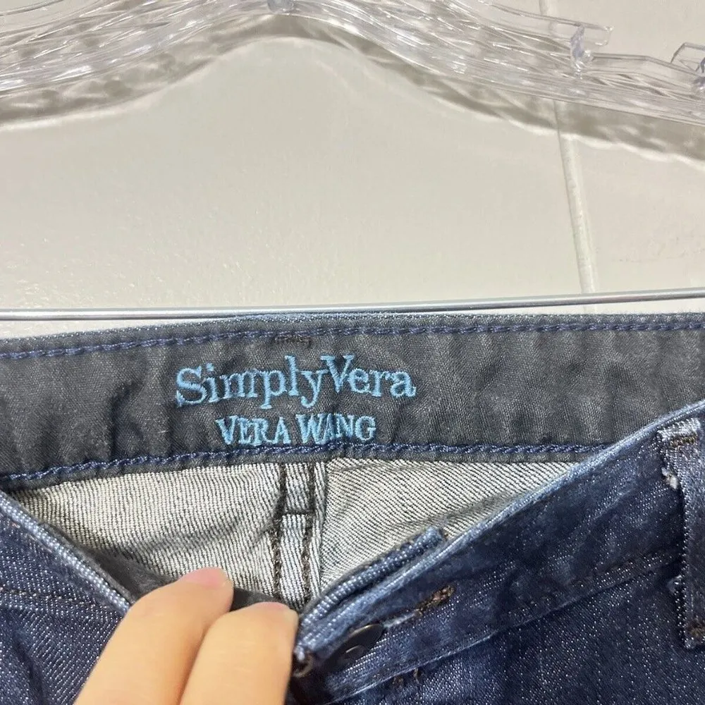 Simply Vera Wang Womens Dark Blue Jeans Size 6 EUC - Image 7