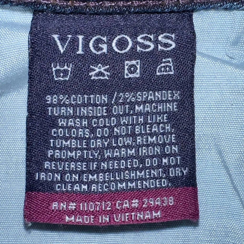 Vigoss The Thompson Tomboy Distressed Straight Leg‎ Denim Jeans Size 29/25 - Image 8