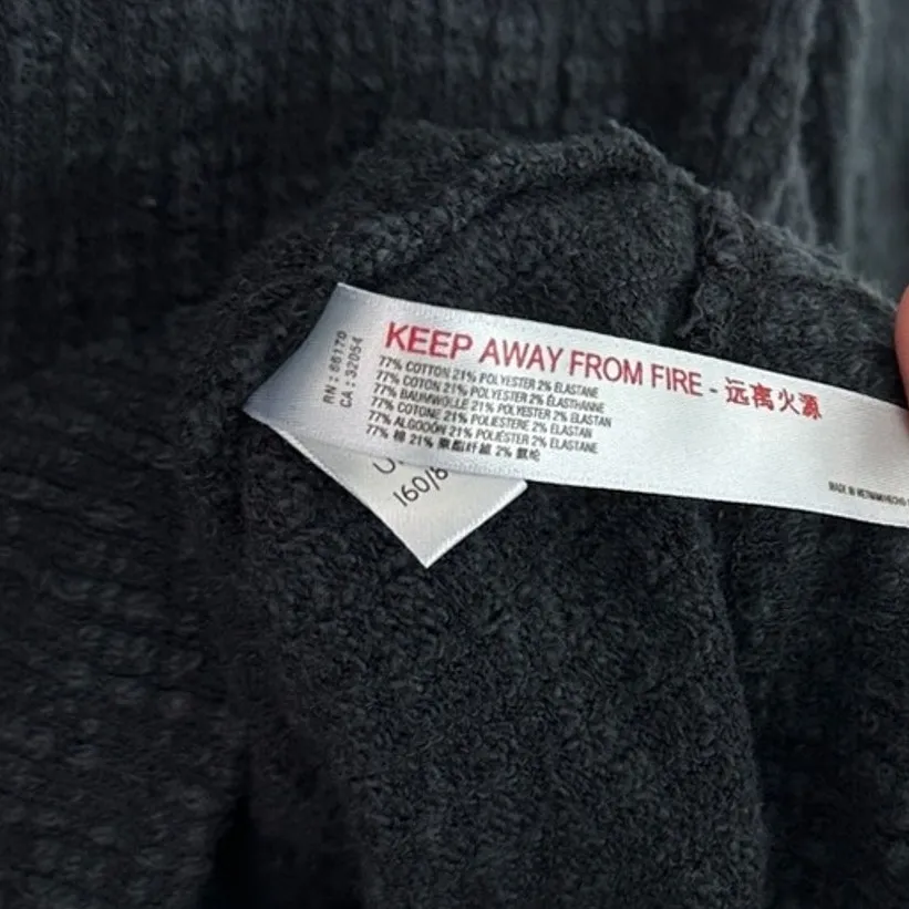 Free People Reign Textured knit Blazer Black Shabby Chic Bohemian size XS - Image 7