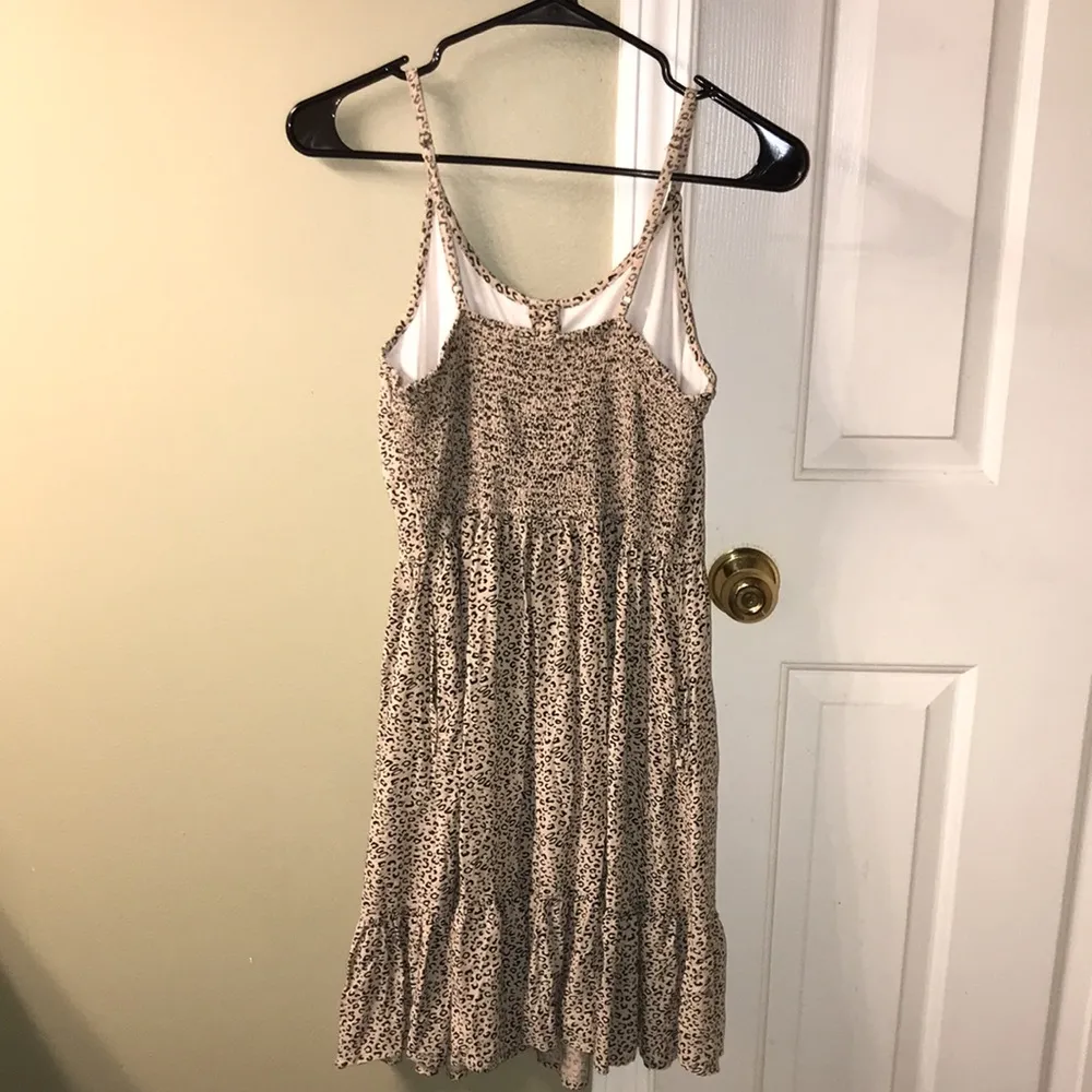 Japna Women’s Leopard Print Button-Up Ruffled Hem Dress - Image 4