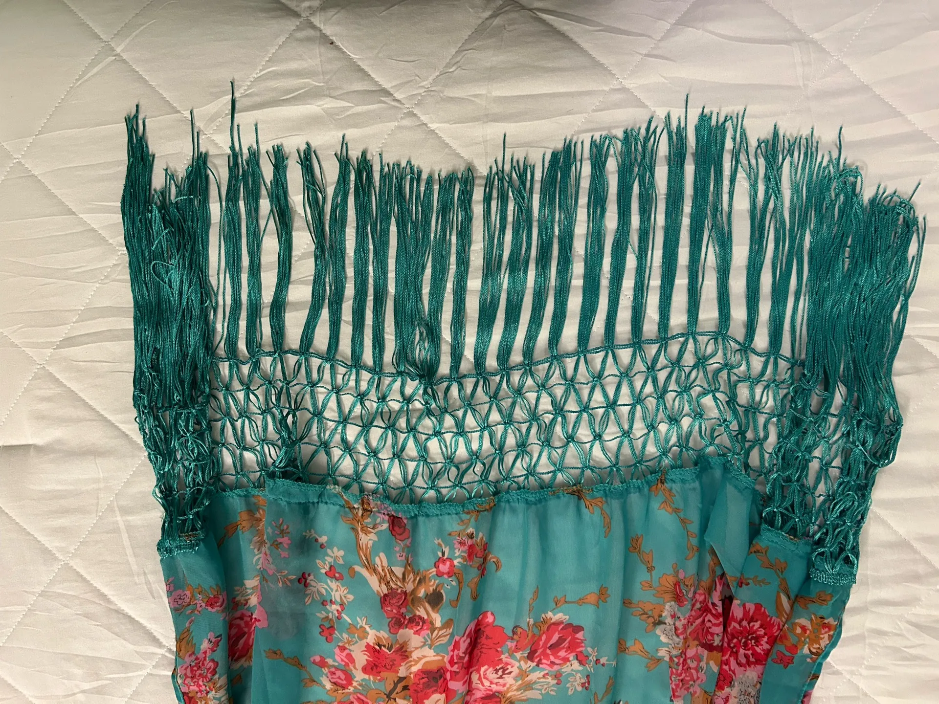 Flower teal kimono Blue - Image 2