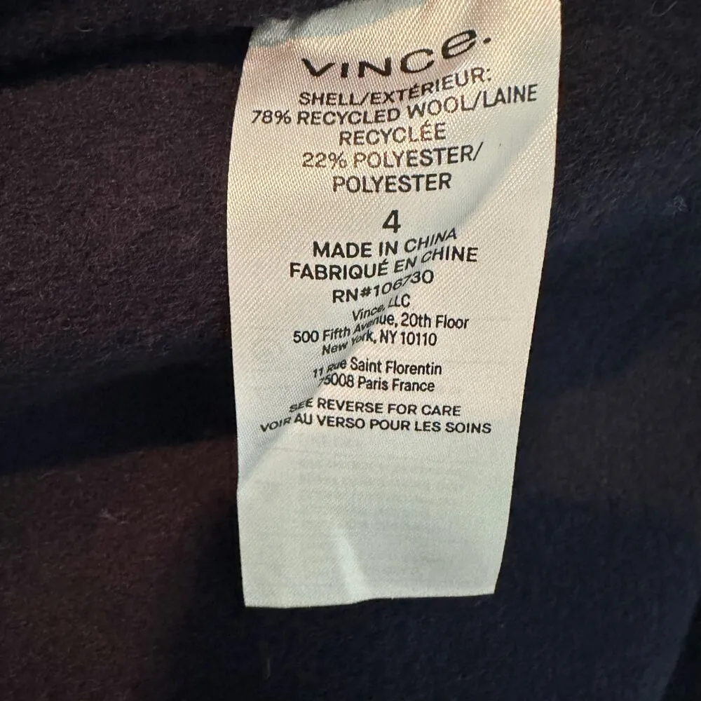 Vince Wool Blend Midi Skirt Size US 4 Navy Business Casual - Image 6