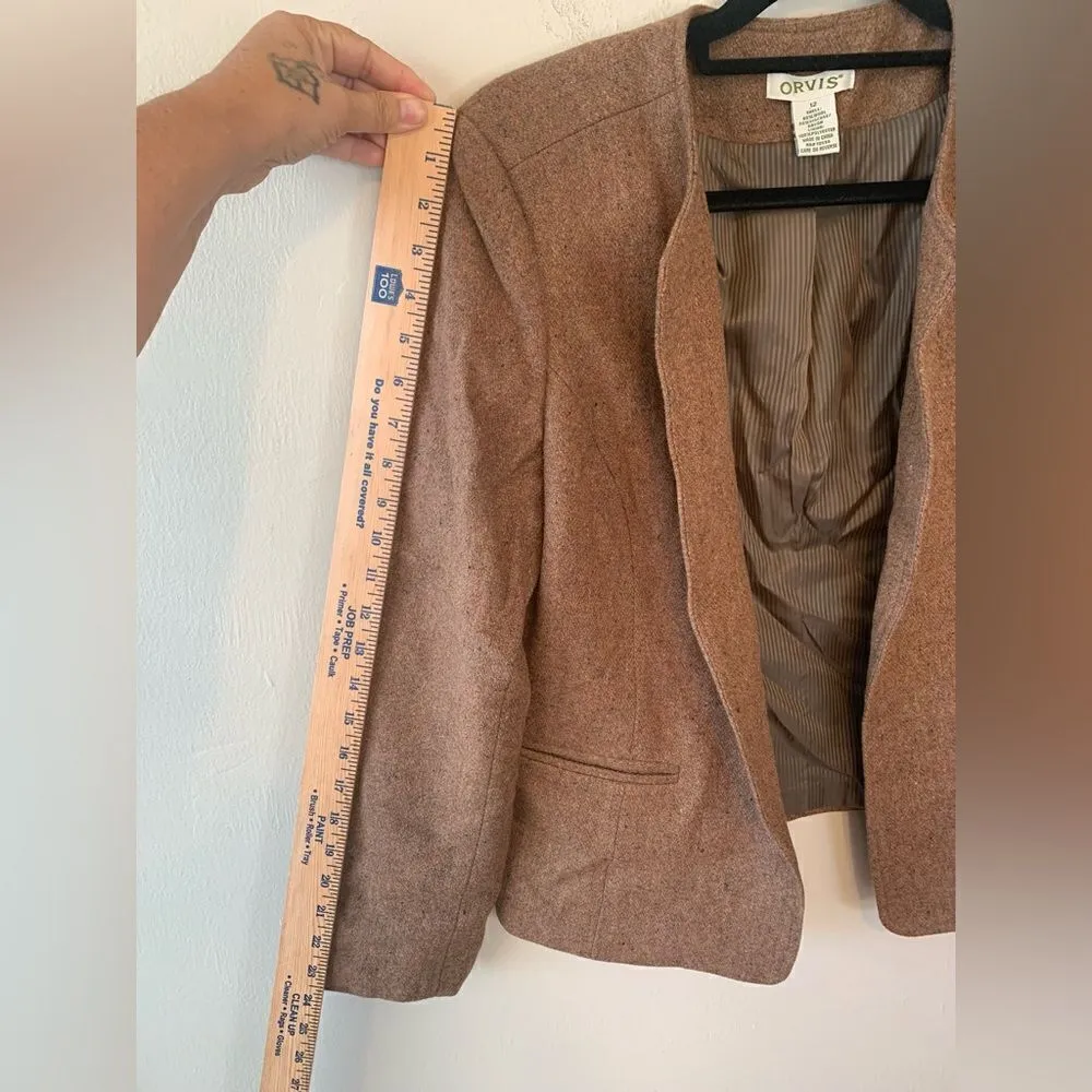 Orvis  brown wool jacket size 12 - Image 9