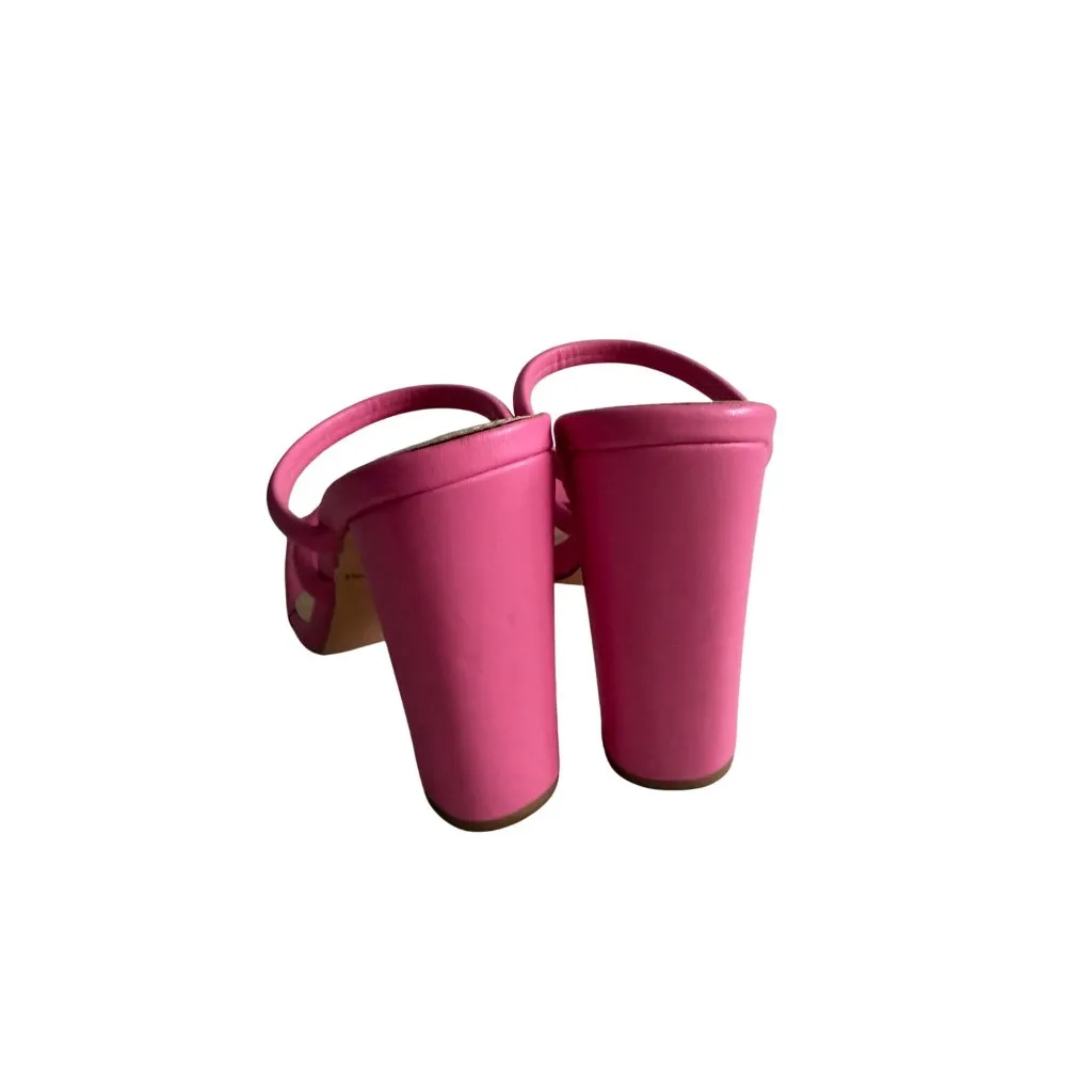 OLIVIA MILLER Pink Block Heel Sandals Size 7 - Image 2