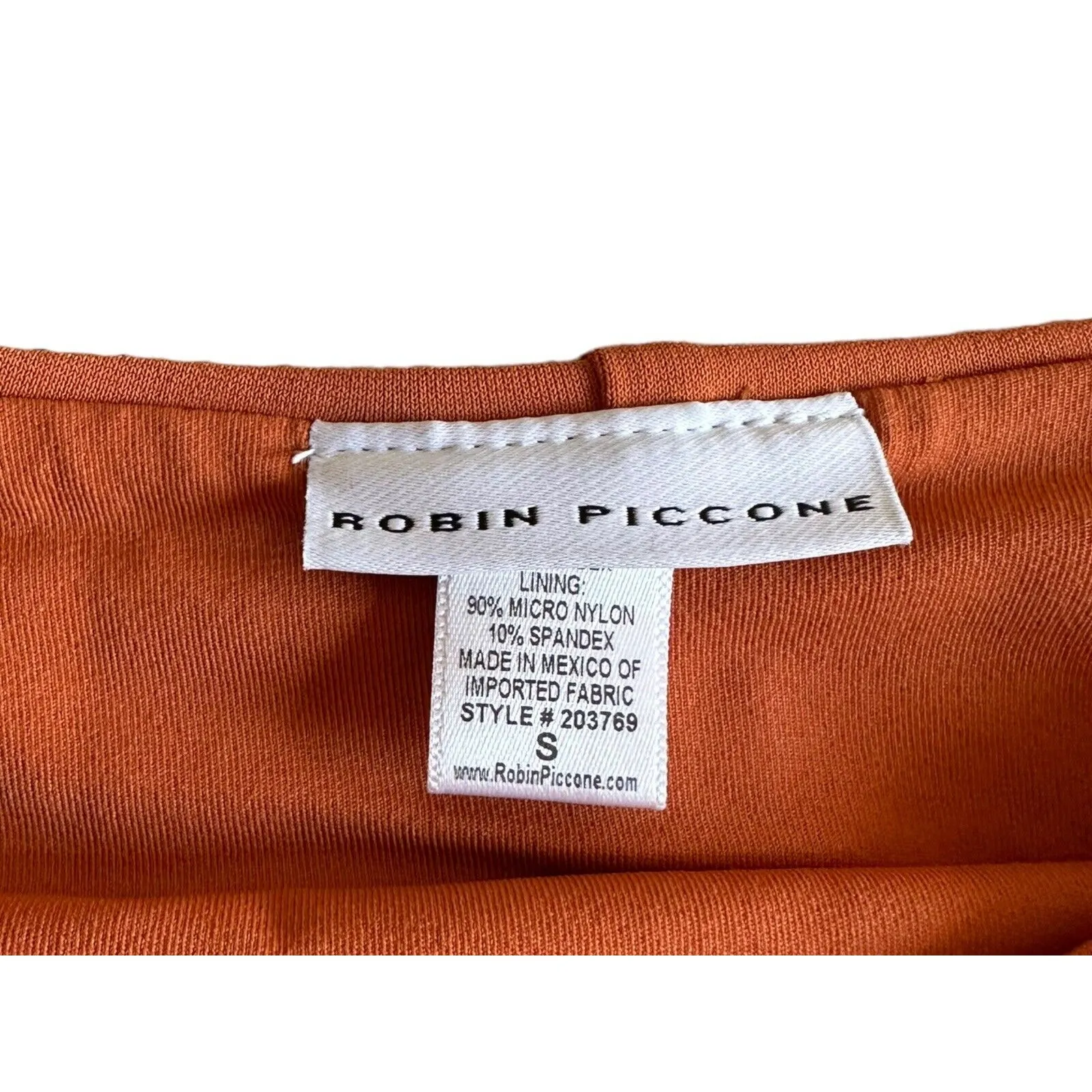 Robin Piccone women's Abi burnt orange ecru bikini bottoms size Small‎ NEW $98 - Image 7