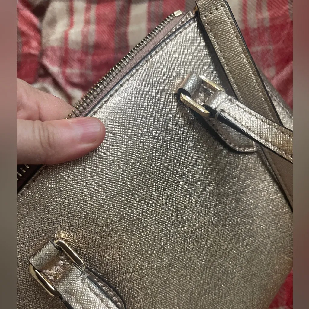 Tory Burch Metallic Gold Satchel - Image 9