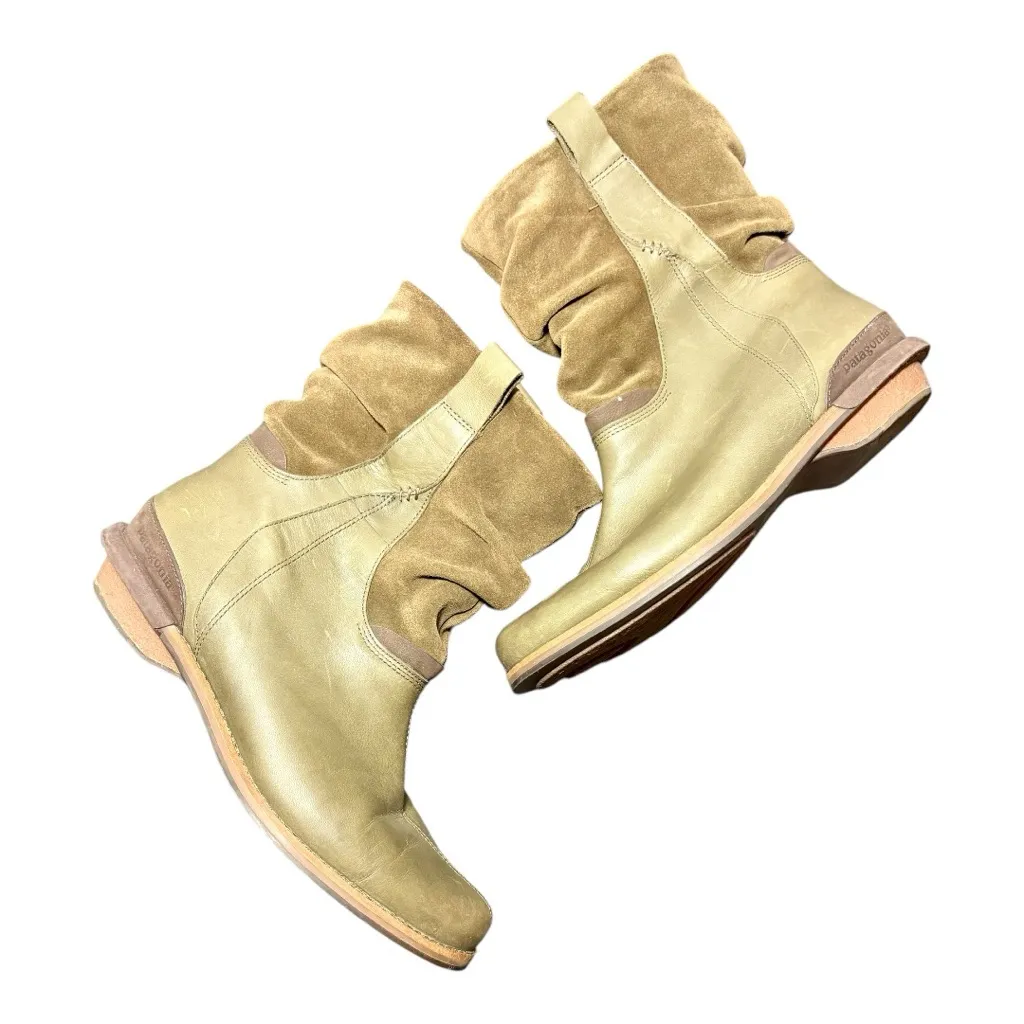 PATAGONIA Addie Peat Brown Leather Suede Boots - Image 2