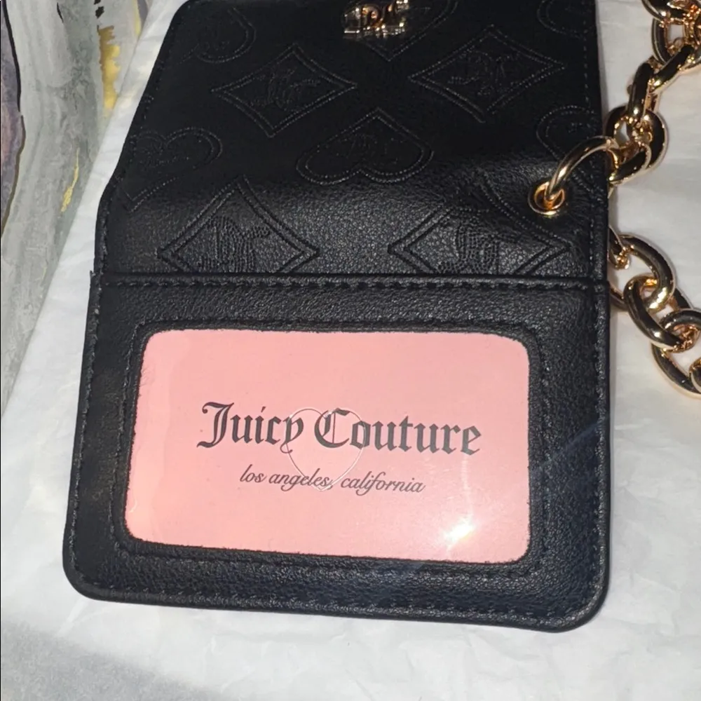 Juicy Couture Top Notch Double Sided Trifold Liquorice Wristlet NWT - Image 6