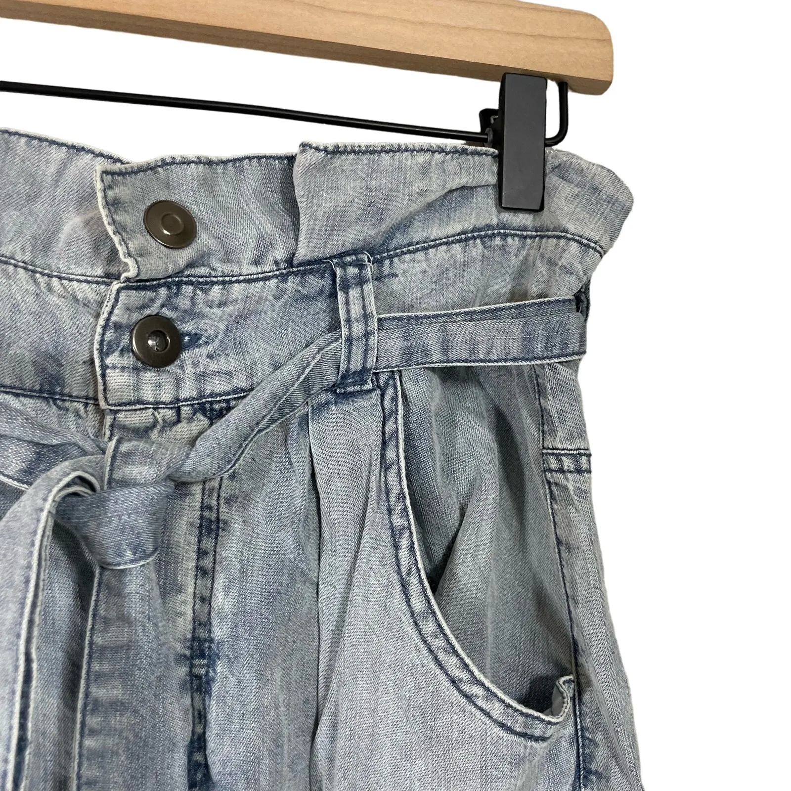 Vintage Havana Women's Paper Bag Waist Lightweight Jeans - Size Small - Retro - Image 2