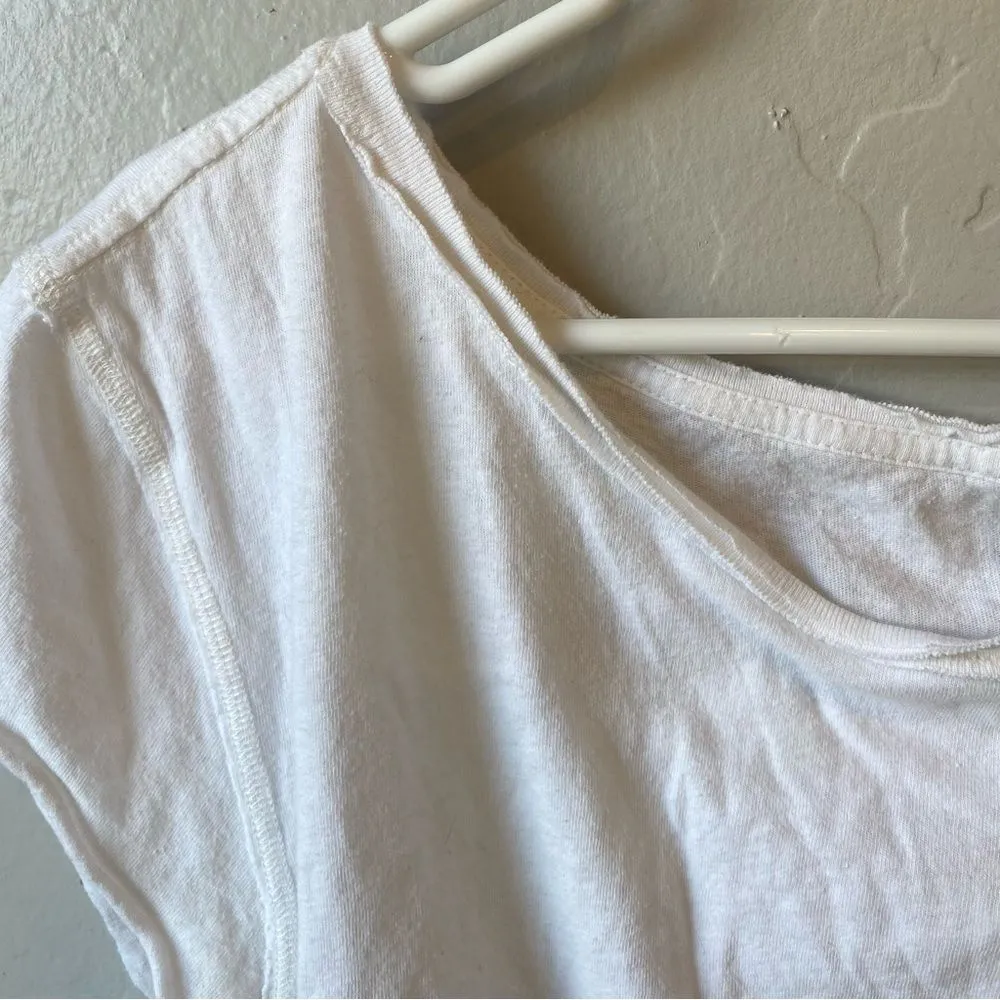 FP Movement by Free People Hold It Down Yellow Dip Dye Knot Hem Crop T-Shirt - Image 5