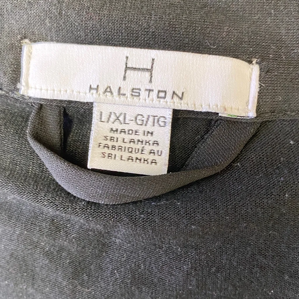 Halston Black Tie Front Duster Sweater L/XL - Image 5