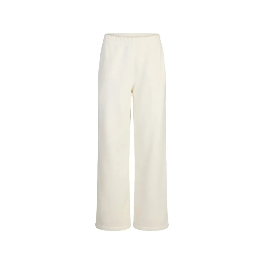 Skims French Terry Straight Leg Pant in Ecru, Size Large - Image 4