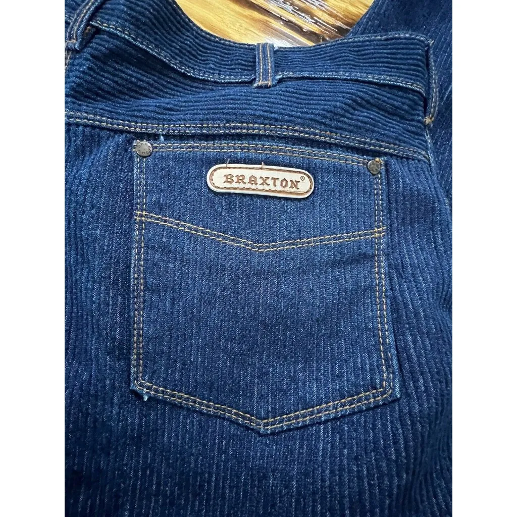 Braxton Jeans Women Size‎ 36/20 Western Country Outdoor Nature Pleated Denim Blue - Image 12