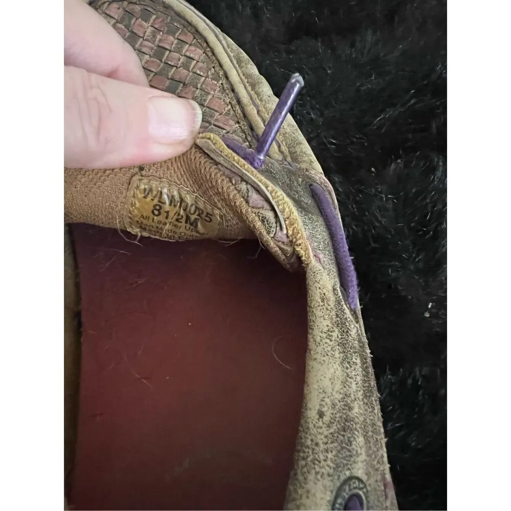 TWISTED X Boots WDM0025 Leather Brown Purple Sz. 8.5 Women Shoes - Image 5